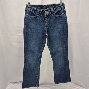 Lee Riders "Instantly Slims You" Mid-Rise Bootcut Jeans - Dark Wash Blue Denim 8